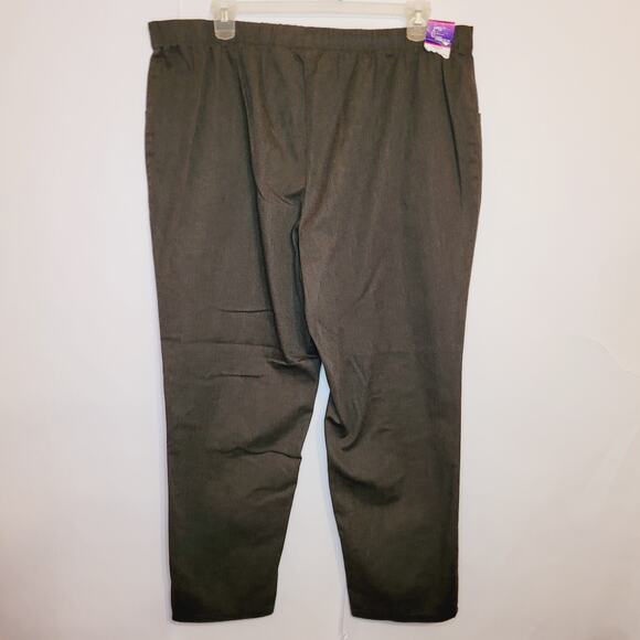 New JMS Just My Size Grey Pull On Trouser Pants 3X plus size career officecore - Picture 2 of 8